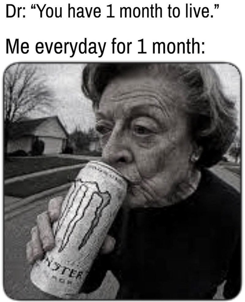 Dr: "You have 1 month to live." Me everyday for 1 month: NSTER