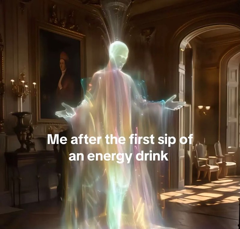 Me after the first sip of an energy drink