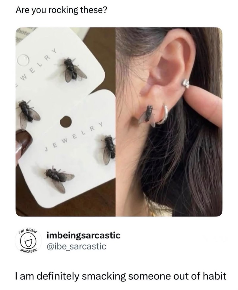 Are you rocking these? WELRY JEWELRY I'M BEING SARCASTIC imbeingsarcastic @ibe_sarcastic I am definitely smacking someone out of habit