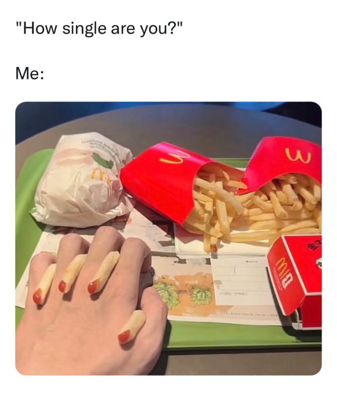 "How single are you?" Me: BIW 3