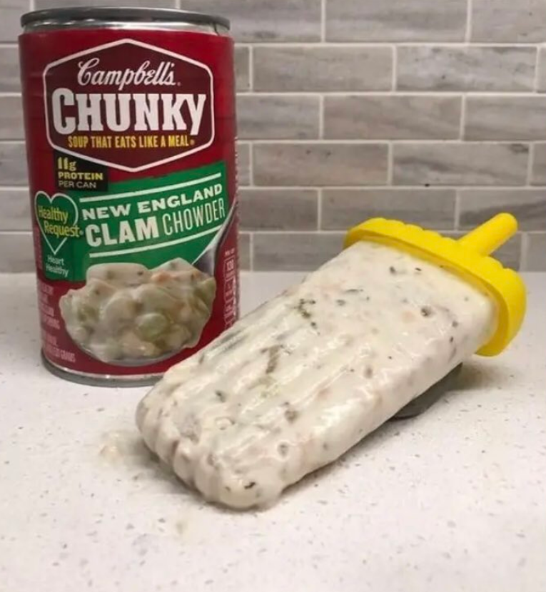 Campbells CHUNKY SOUP THAT EATS LIKE A MEAL Ilg PROTEIN PER CAN Healthy NEW ENGLAND Request CLAM CHOWDER Heart Healthy