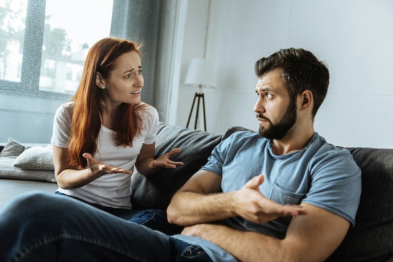 A husband and wife have a tense conversation about her grandmother's secret dessert recipe.