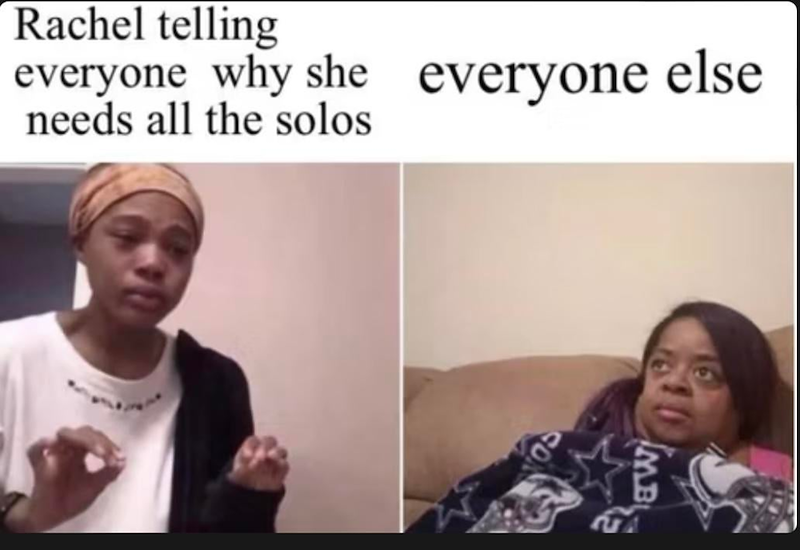 Rachel telling everyone why she everyone else needs all the solos 90 MB