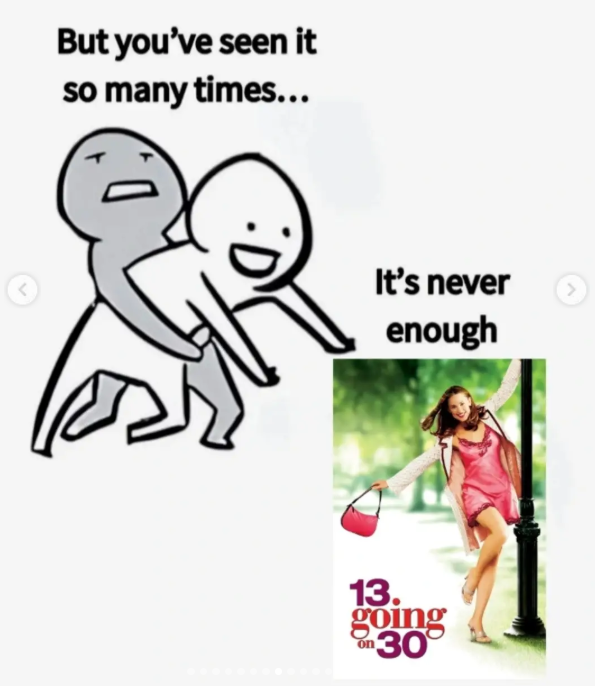 But you've seen it so many times... < It's never enough > 13. going on 30°