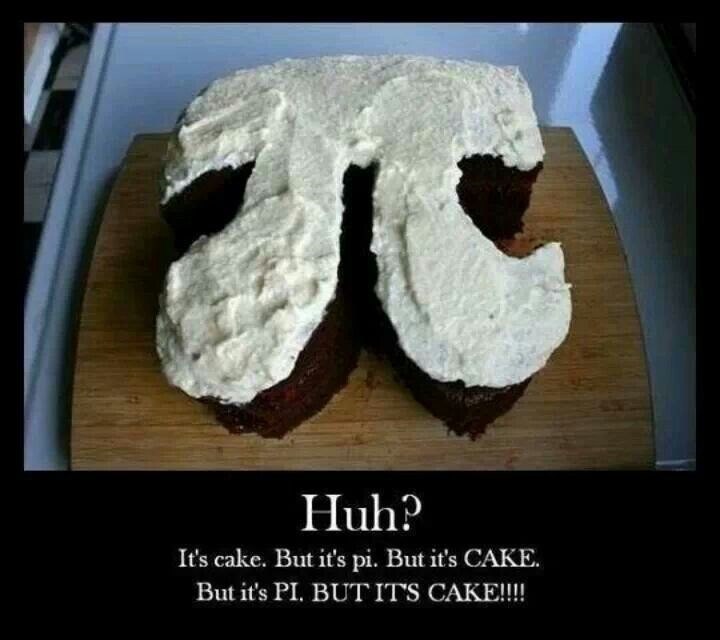Huh? It's cake. But it's pi. But it's CAKE. But it's PI. BUT IT'S CAKE!!!!!