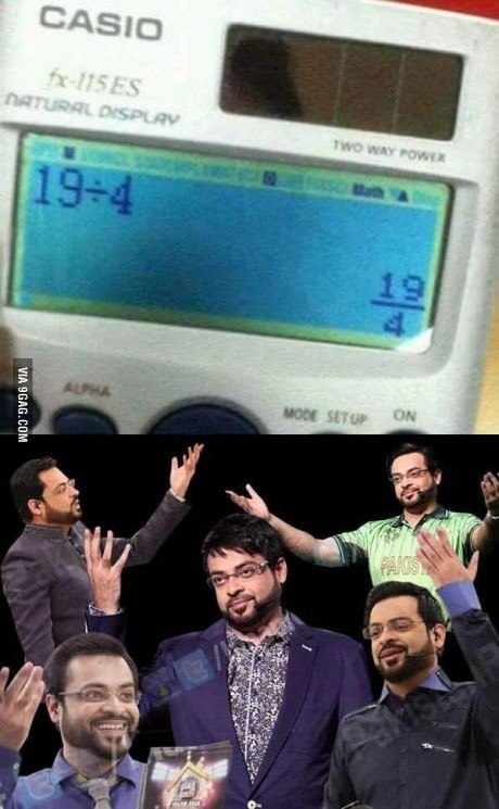 CASIO fx-115 ES NATURAL DISPLAY TWO WAY POWER Math A 19-4 VIA 9GAG.COM ALPHA 19 MODE SET UP ON PARTS