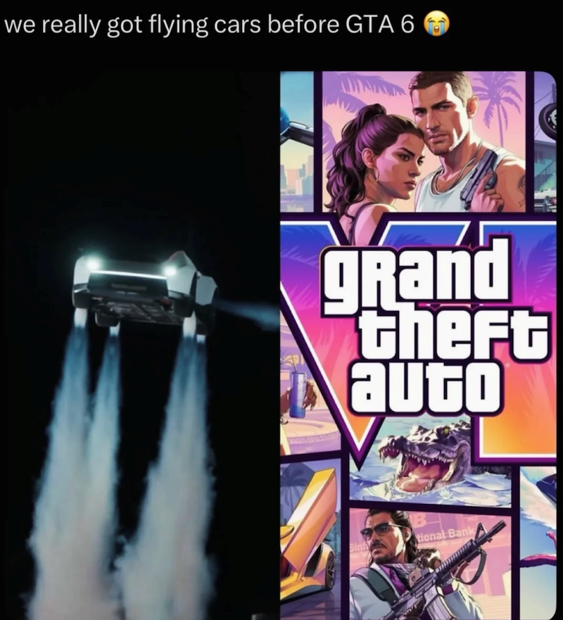 we really got flying cars before GTA 6 gRand theft auto Sinty tional Bank