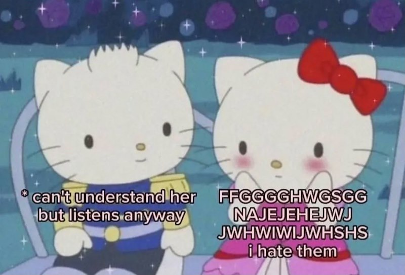can't understand her FFGGGGHWGSGG but listens anyway NAJEJEHEJWJ JWHWIWIJWHSHS i hate them