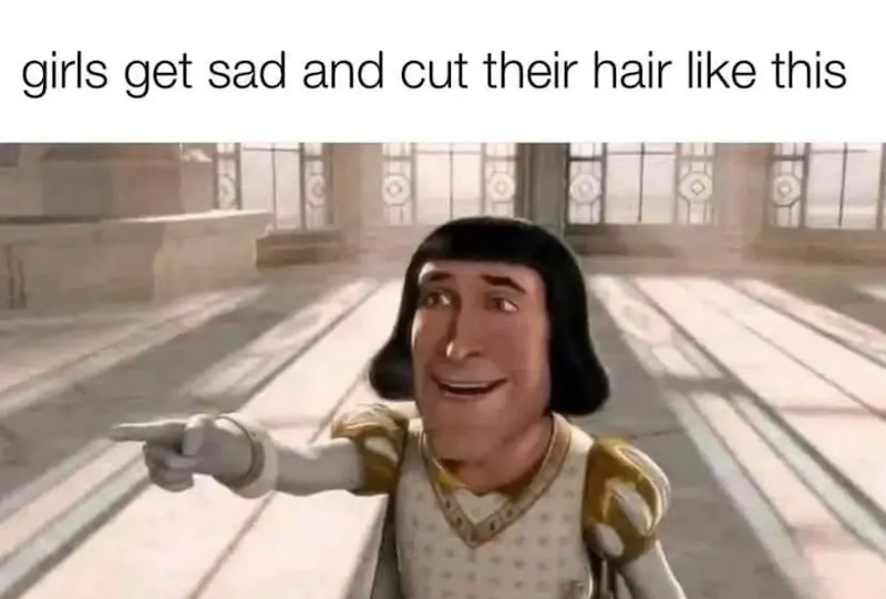 girls get sad and cut their hair like this 10
