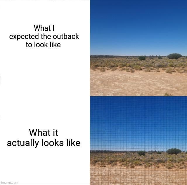 What I expected the outback to look like What it actually looks like imgflip.com