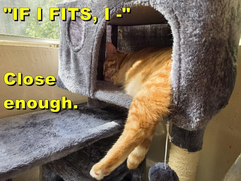 "IF I FITS, I Close enough.