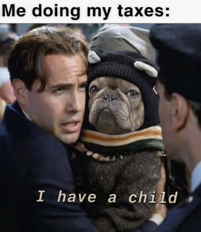 Me doing my taxes: I have a child