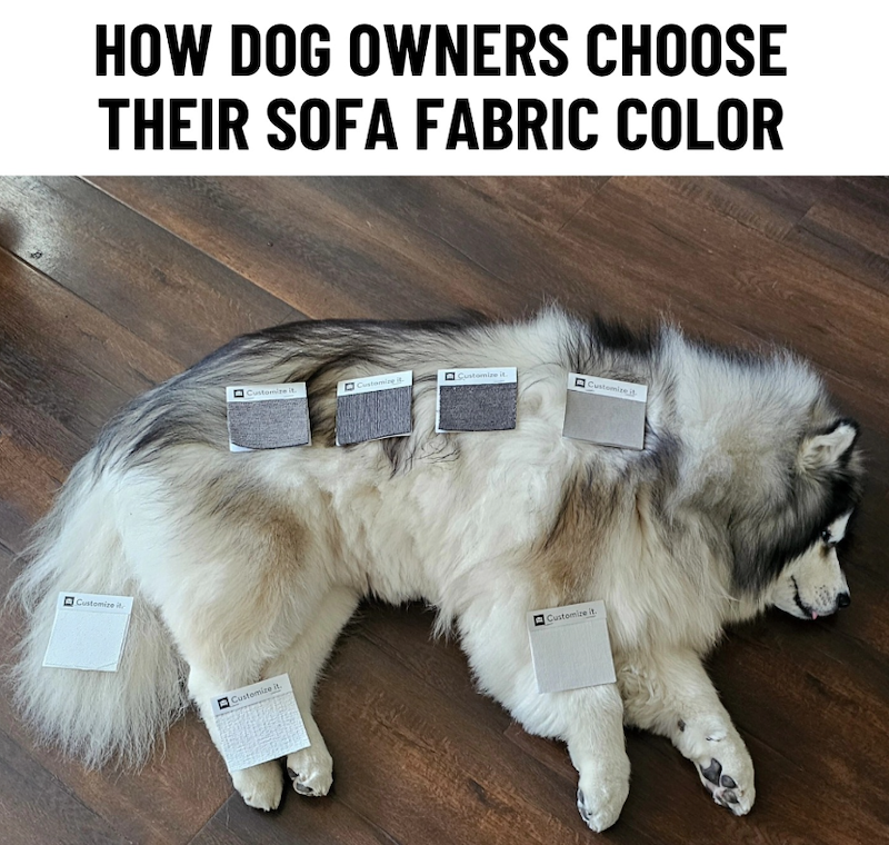 HOW DOG OWNERS CHOOSE THEIR SOFA FABRIC COLOR Customize it. ם Customize it. Customize it. Π Customize it. Customize it. Customize it. Customize it