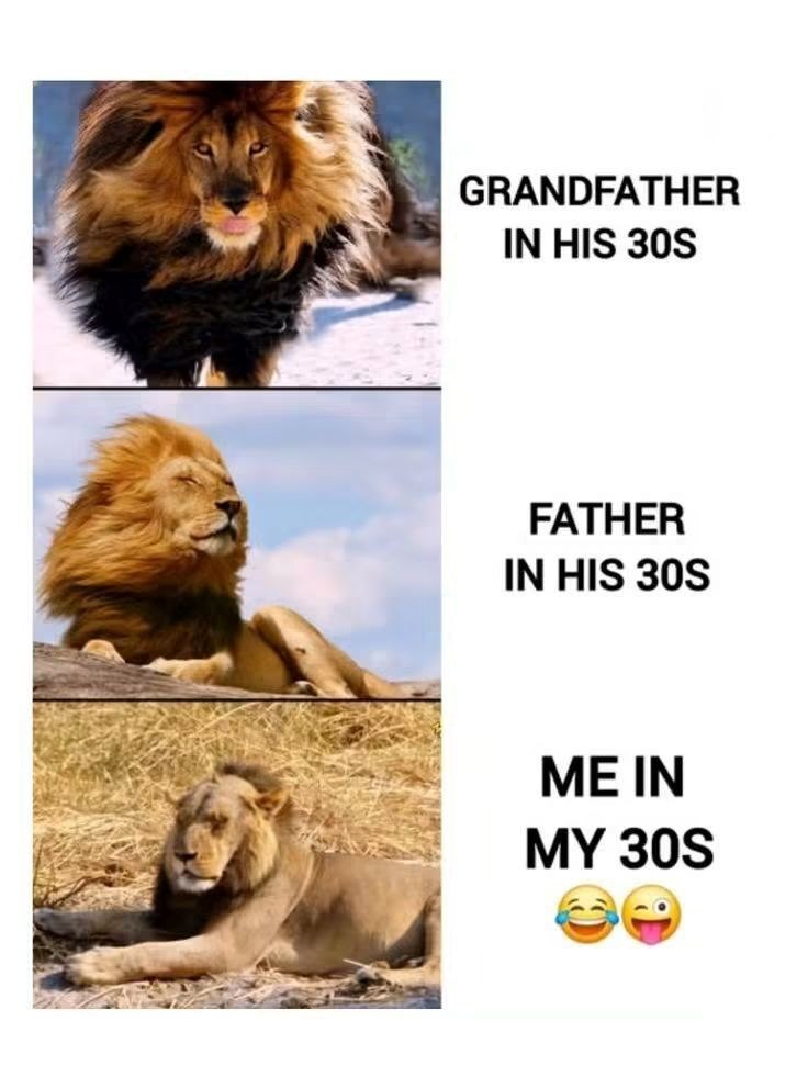 GRANDFATHER IN HIS 30S FATHER IN HIS 30S ME IN MY 30S