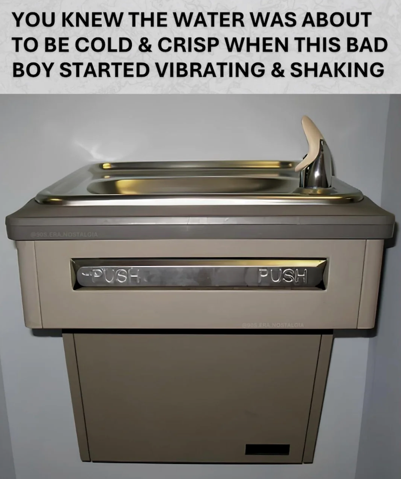 YOU KNEW THE WATER WAS ABOUT TO BE COLD & CRISP WHEN THIS BAD BOY STARTED VIBRATING & SHAKING @90S.ERA.NOSTALGIA PUSH 90S ERA NOSTALGIA