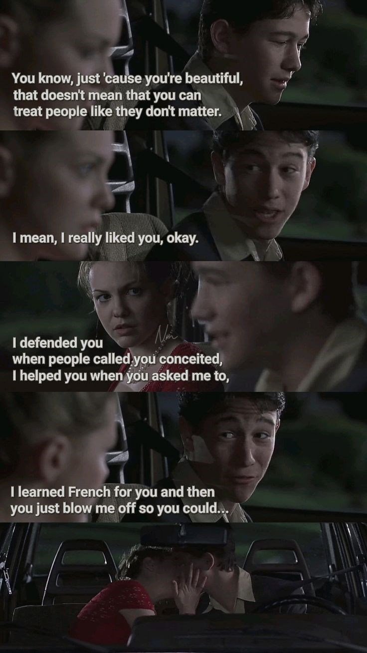 You know, just 'cause you're beautiful, that doesn't mean that you can treat people like they don't matter. I mean, I really liked you, okay. I defended you when people called you conceited, I helped you when you asked me to, I learned French for you and then you just blow me off so you could...