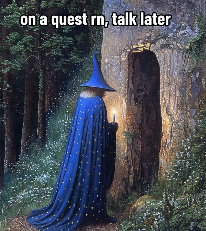 on a quest rn, talk later