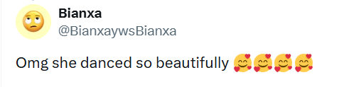 Bianxa @BianxaywsBianxa Omg she danced so beautifully
