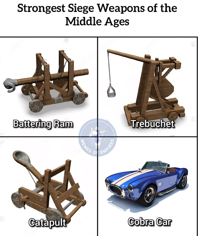 Strongest Siege Weapons of the Middle Ages Battering Ram Catapult MEMES EMPIRES Trebuchet Cobra Car