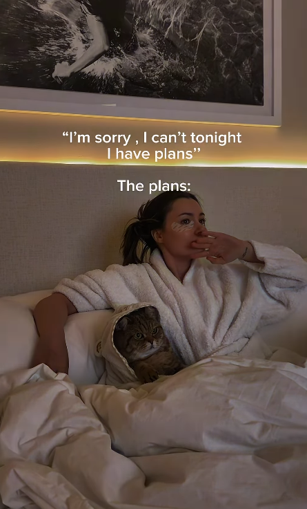 "I'm sorry, I can't tonight I have plans" The plans: