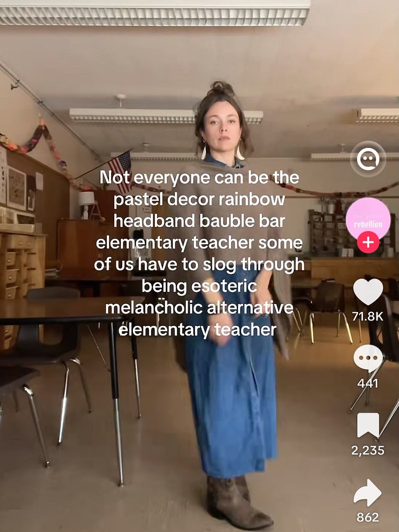 Not everyone can be the pastel decor rainbow headband bauble bar elementary teacher some of us have to slog through being esoteric melancholic alternative elementary teacher rebellion + 71.8K 441 2,235 862
