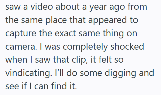 saw a video about a year ago from the same place that appeared to capture the exact same thing on camera. I was completely shocked when I saw that clip, it felt so vindicating. I'll do some digging and see if I can find it.