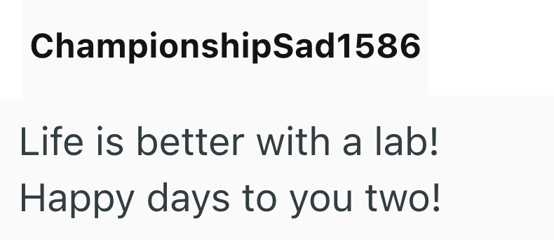 ChampionshipSad1586 Life is better with a lab! Happy days to you two!