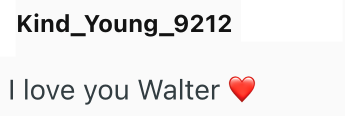 Kind_Young_9212 I love you Walter