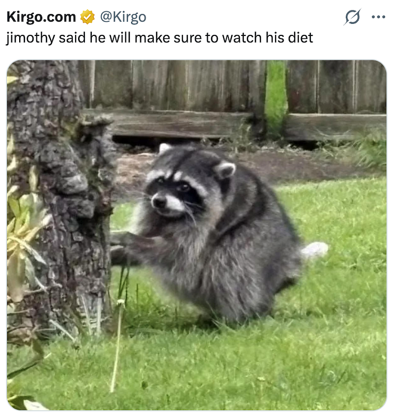 Kirgo.com @Kirgo jimothy said he will make sure to watch his diet 0