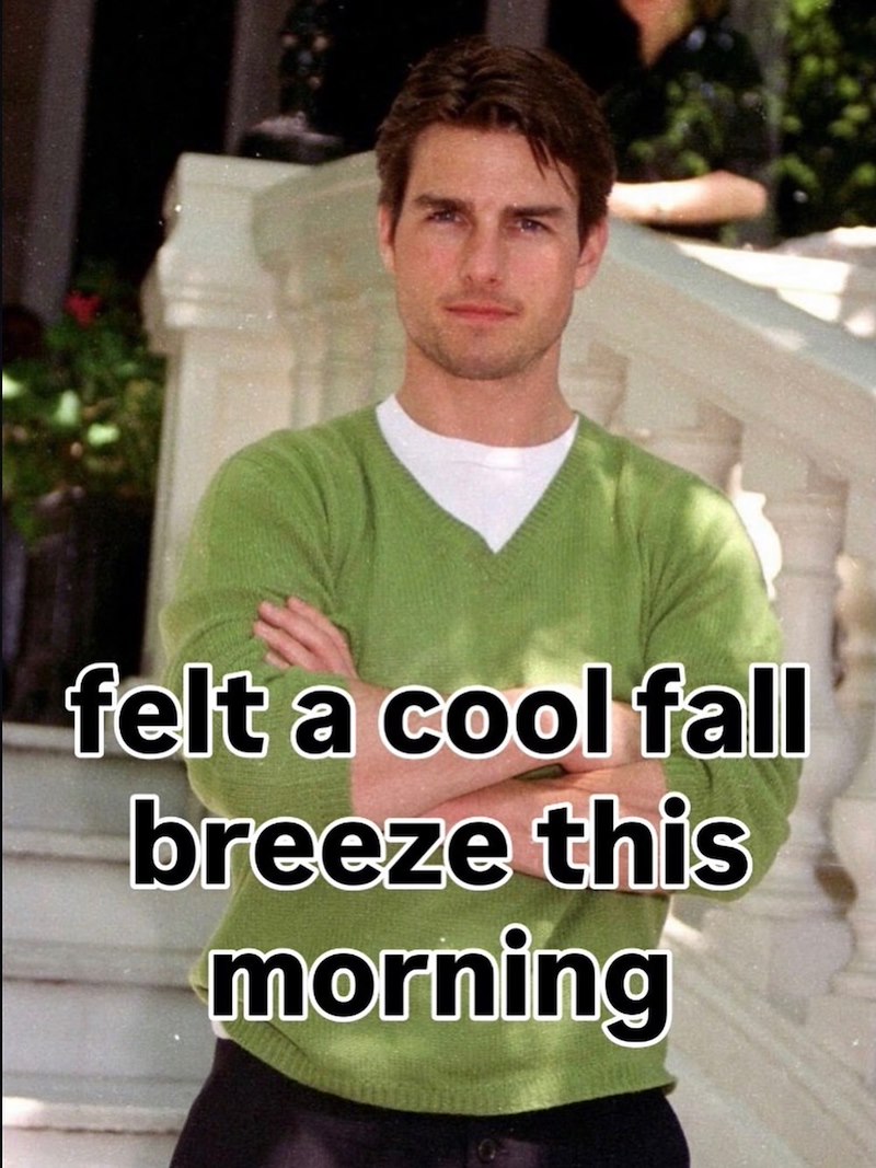 felt a cool fall breeze this morning
