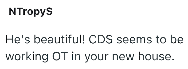 NTropyS He's beautiful! CDS seems to be working OT in your new house.