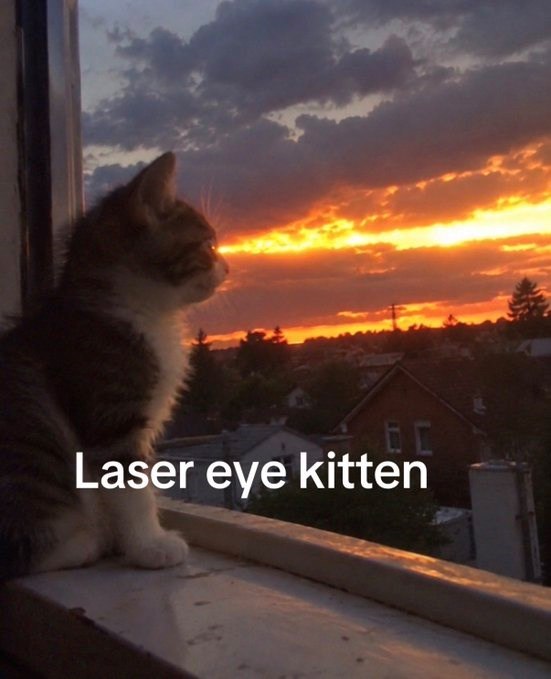 Laser eye kitten