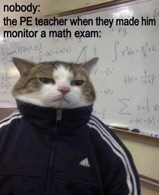 nobody: the PE teacher when they made him monitor a math exam: Eff 515 = f(x) = 1xx)* x-(x)=(x)=