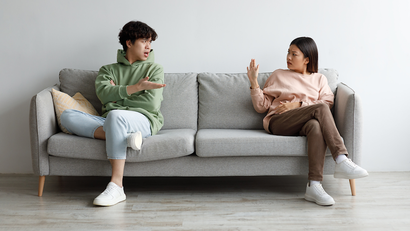 Couple arguing