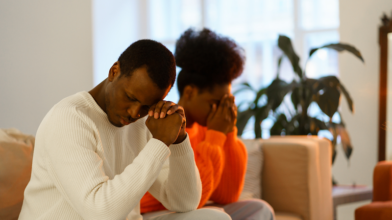 Stressed couple