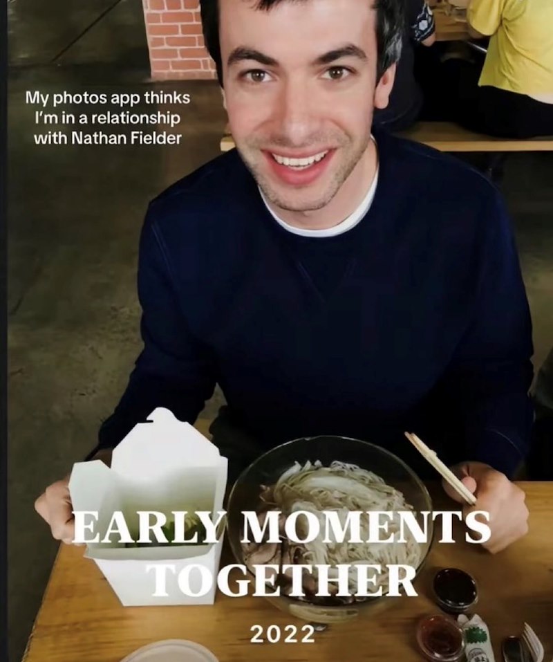My photos app thinks I'm in a relationship with Nathan Fielder EARLY MOMENTS TOGETHER 2022