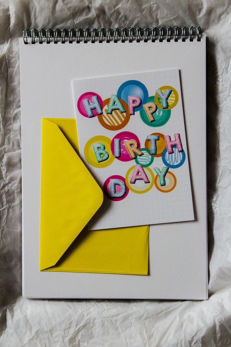 A colorful birthday card, illustrating the simple gesture her brother didn’t make for her 21st birthday.