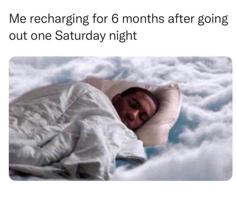 Me recharging for 6 months after going out one Saturday night