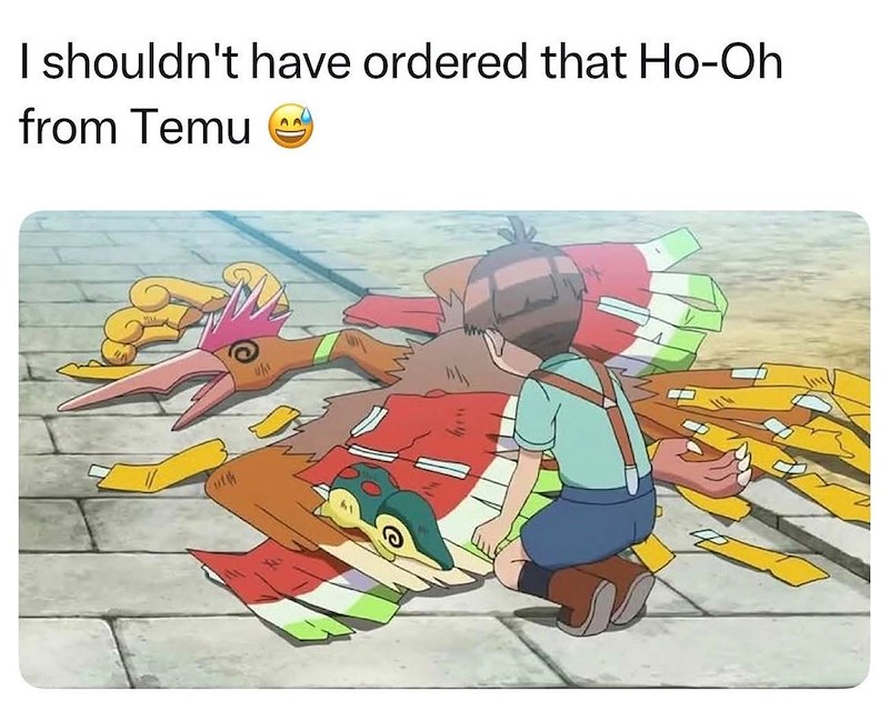 I shouldn't have ordered that Ho-Oh from Temu AA
