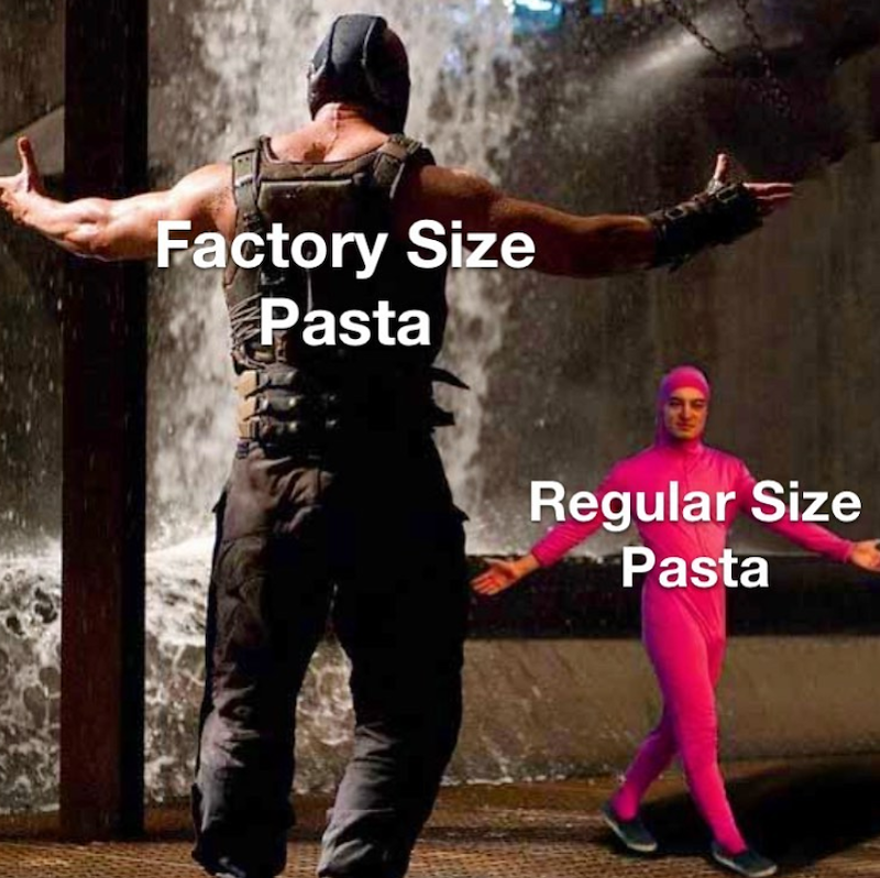 Factory Size Pasta Regular Size Pasta