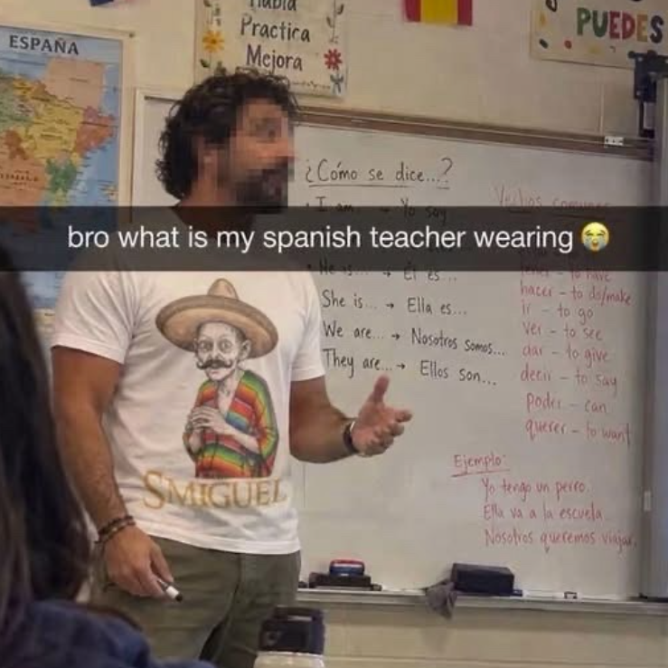 Practica Mejora ESPAÑA PUEDES ¿Como se dice...? bro what is my spanish teacher wearing She is... Ella es... hacer-to da/make ir - to go Ver- to see We are... Nosotros Somos... dar - to give They are... Ellos son... decir - to say Poder-can SMIGUEL Ejemplo querer- to want Yo tengo un perro. Ella va a la escuela Nosotros queremos viajar