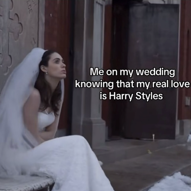 Me on my wedding knowing that my real love is Harry Styles
