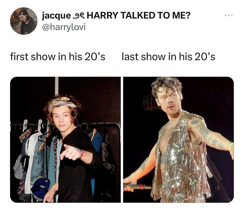 jacque 9 HARRY TALKED TO ME? @harrylovi first show in his 20's last show in his 20's