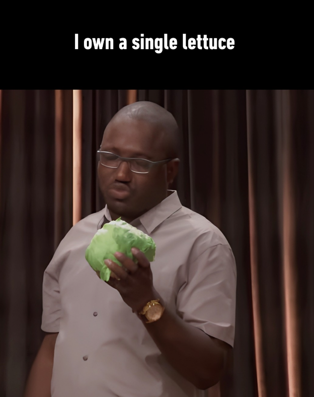 I own a single lettuce