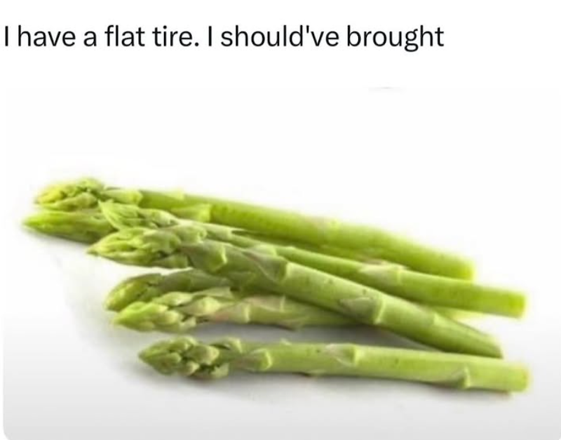 I have a flat tire. I should've brought