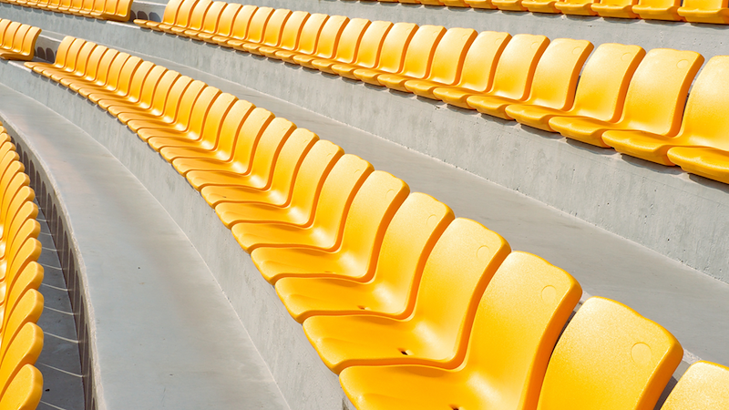 Empty stadium seats