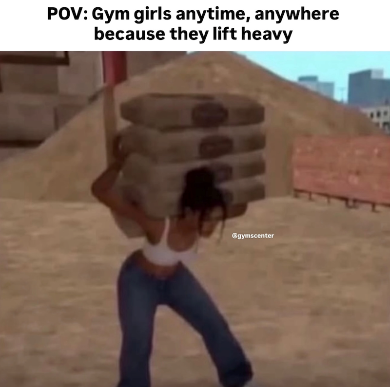 POV: Gym girls anytime, anywhere because they lift heavy @gymscenter