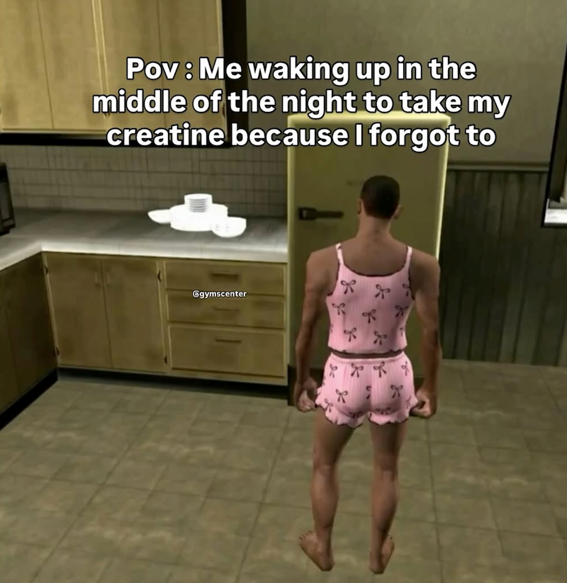 Pov: Me waking up in the middle of the night to take my creatine because I forgot to @gymscenter
