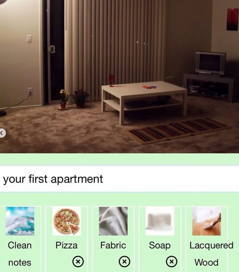 your first apartment Clean Pizza Fabric Soap Lacquered notes Wood