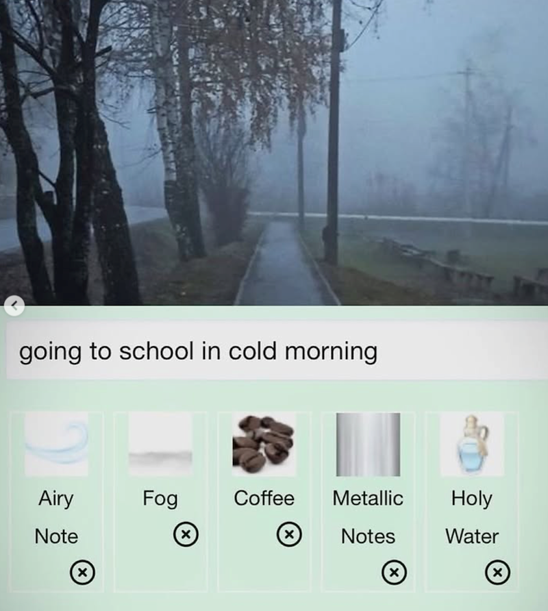 going to school in cold morning Airy Fog Note x Coffee Metallic Holy Notes Water X